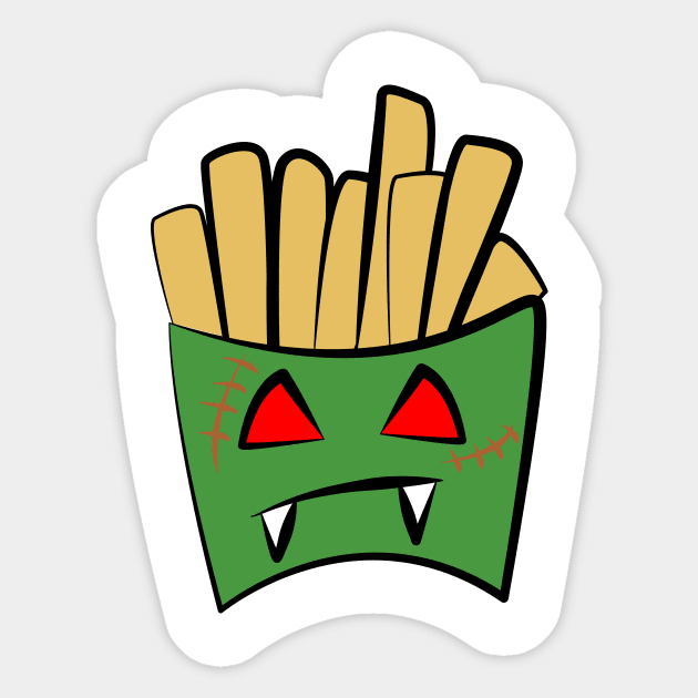 zombie fries Sticker by Johnny_Sk3tch